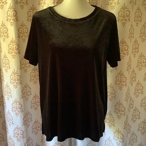 Old Navy black velvety top M